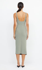 BE MINE SQUARE NECK DRESS - SAGE
