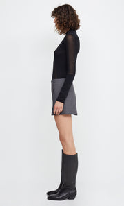 JAMIE MINI SKIRT - CHARCOAL
