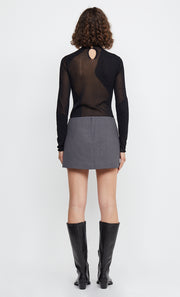 JAMIE MINI SKIRT - CHARCOAL