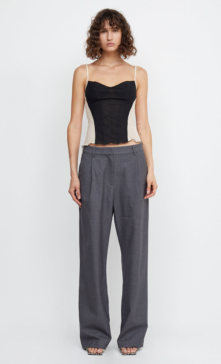 JAMIE WIDE LEG PANT - CHARCOAL