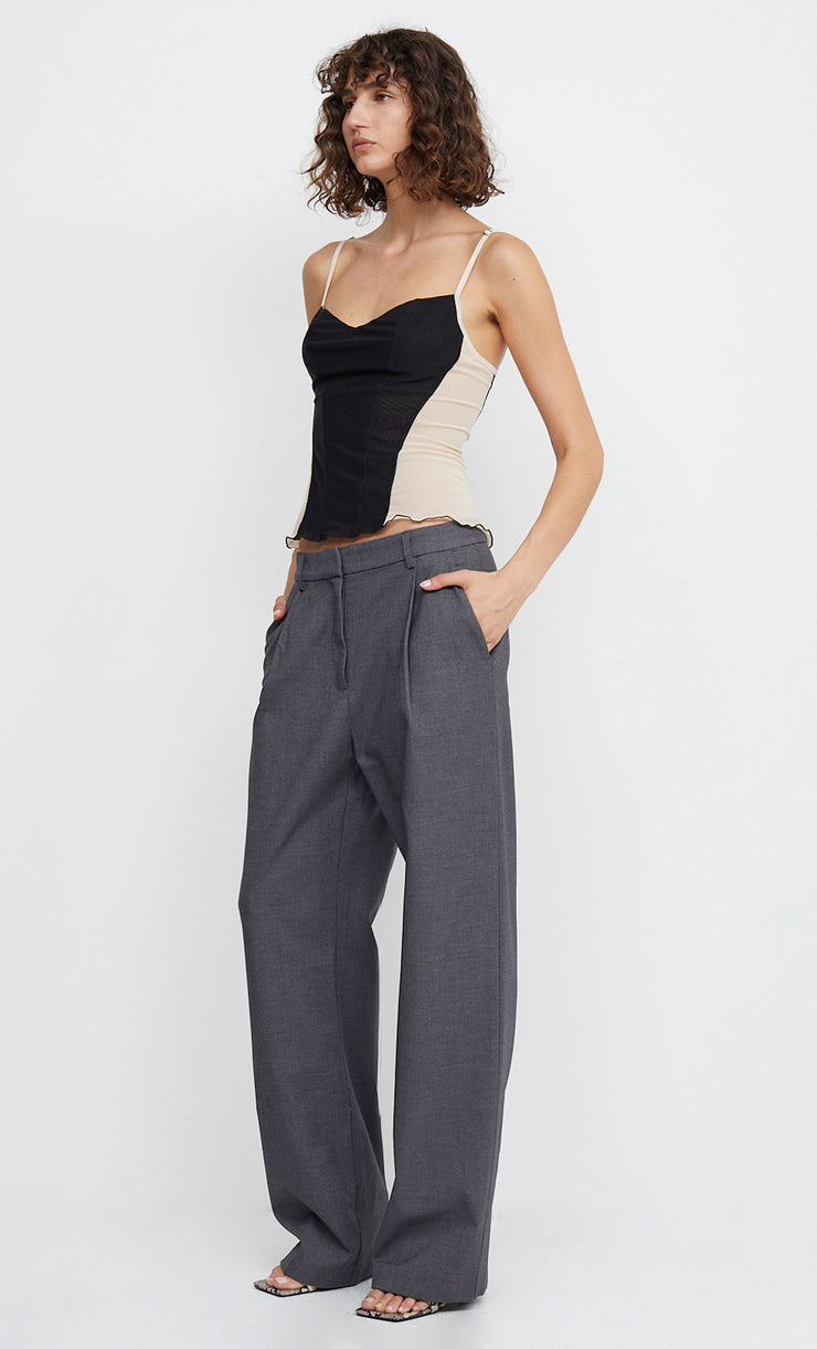 JAMIE WIDE LEG PANT - CHARCOAL