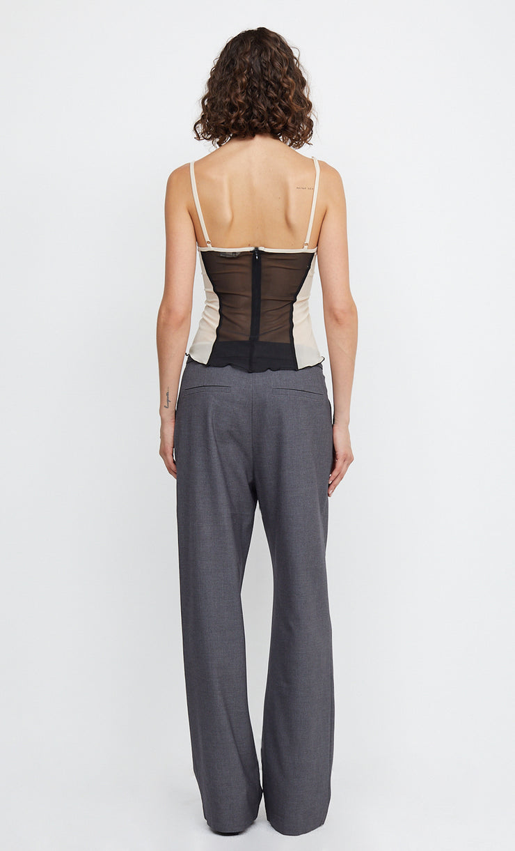 JAMIE WIDE LEG PANT - CHARCOAL