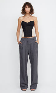 JAMIE WIDE LEG PANT - CHARCOAL