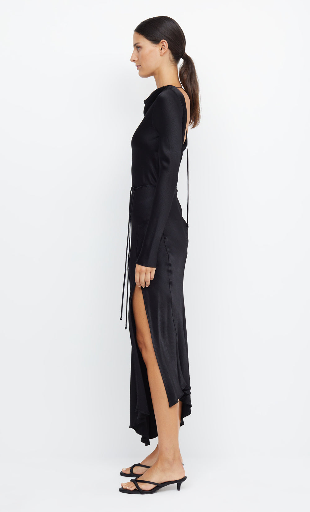 MOON DANCE LONG SLEEVE MAXI DRESS BLACK BEC BRIDGE US