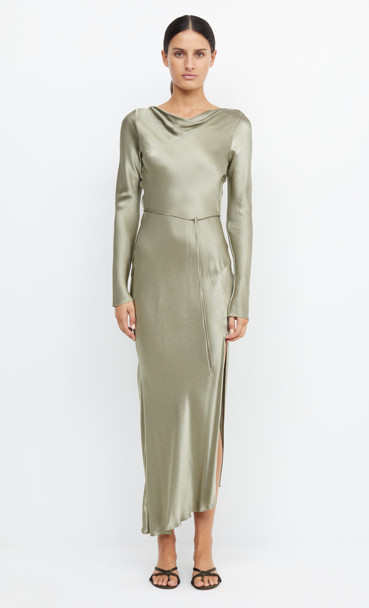 MOON DANCE LONG SLEEVE MAXI DRESS - SAGE – BEC + BRIDGE US