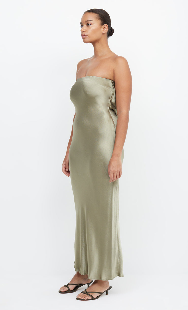 Moon Dance Strapless Bridesmaid Dress in Sage Green by Bec + Bridge