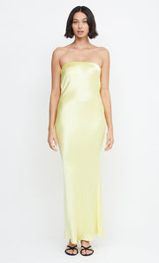 MOON DANCE STRAPLESS DRESS - CITRON