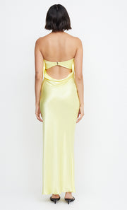 MOON DANCE STRAPLESS DRESS - CITRON