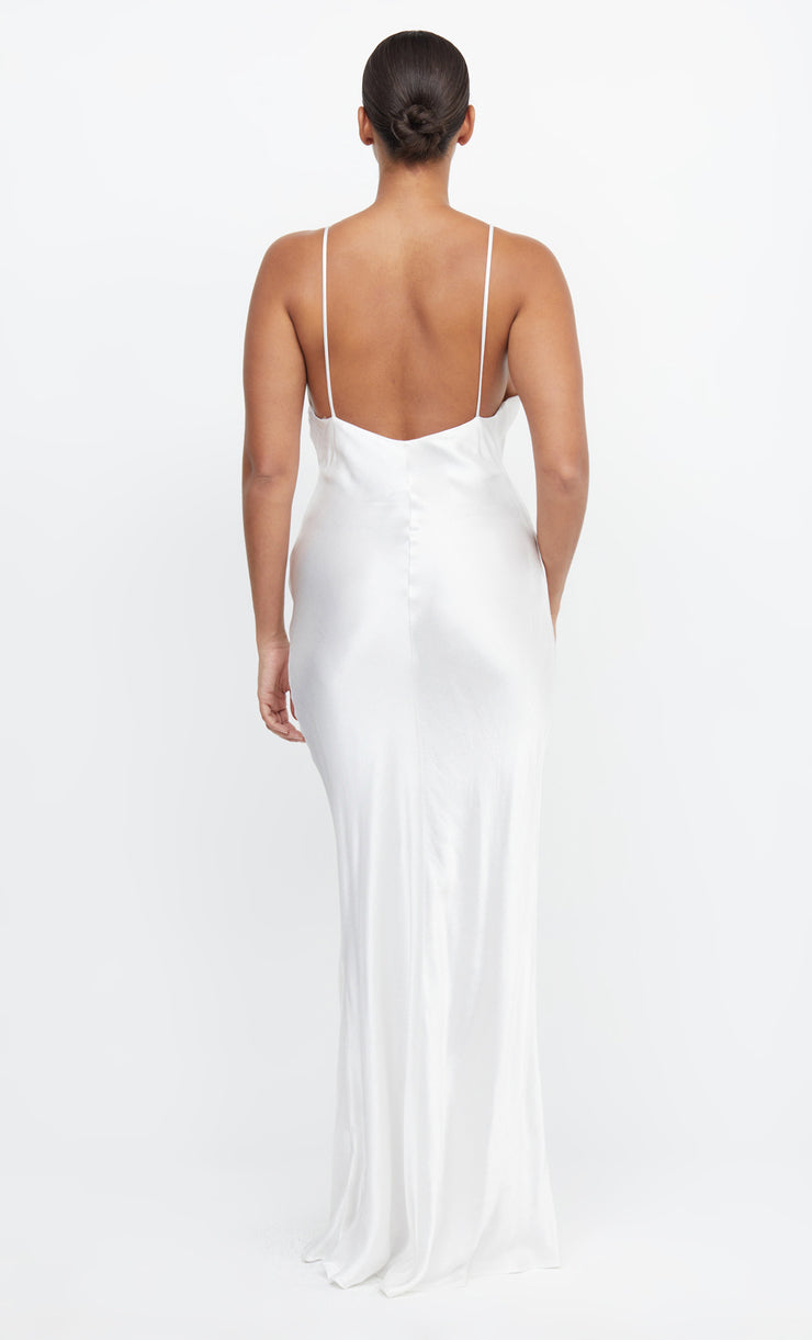 Moon Dance V Neck Maxi Bridal Bridesmaid Dress in Ivory White by Bec + Bridge