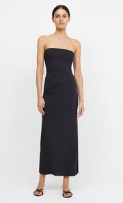 MYLA STRAPLESS DRESS - BLACK