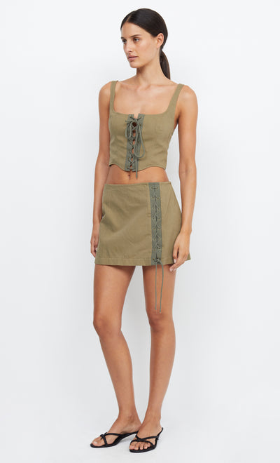 REMI MINI SKIRT - KHAKI