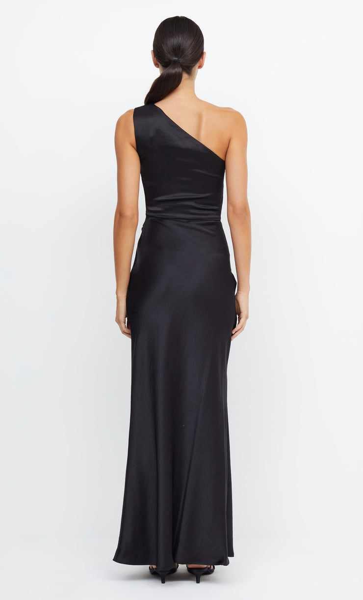 Dreamer Asym Formal Bridemaids Maxi Dress in Black by Bec + Bridge