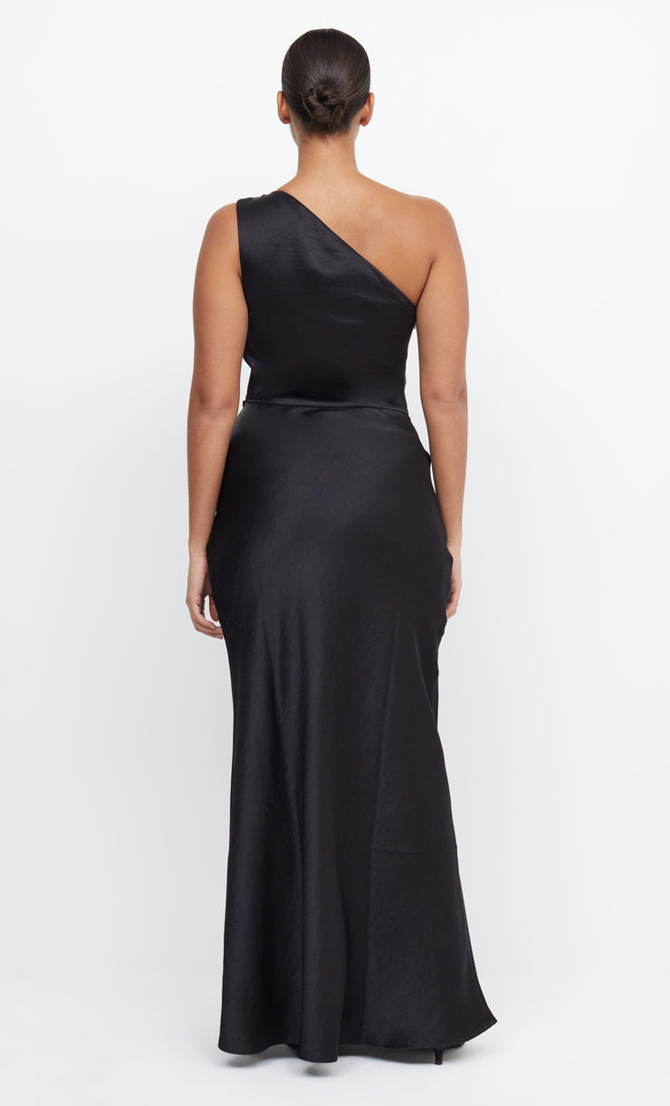 Dreamer Asym Formal Bridemaids Maxi Dress in Black by Bec + Bridge