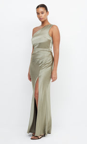 Dreamer Asym Bridesmaid Dress in Sage Green by Bec + Bridge