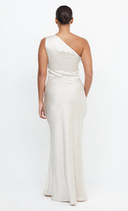 Dreamer Asym Bridesmaid Dress in Sad Off White by Bec + Bridge
