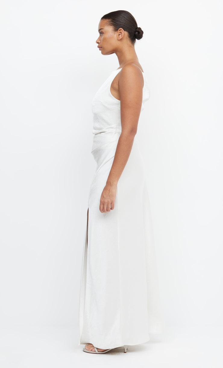 Dreamer Square Neck Bridal Maxi Dress  with Split in Ivory White by Bec + Bridge
