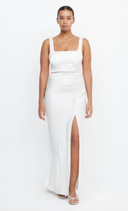 Dreamer Square Neck Split Bridesmaid Bridal Maxi Dress in Ivory by Bec + Bridge