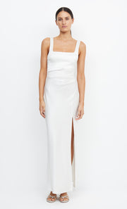 Dreamer Square Neck Split Bridesmaid Bridal Maxi Dress in Ivory by Bec + Bridge