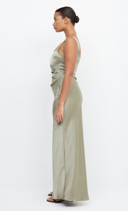 Dreamer Square Neck Maxi Split Bridesmaids Dress in Sage Green by Bec + Bridge