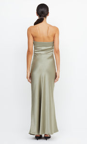 Dreamer Strapless Split Maxi Bridesmaid Dress in Sage by Bec + Bridge