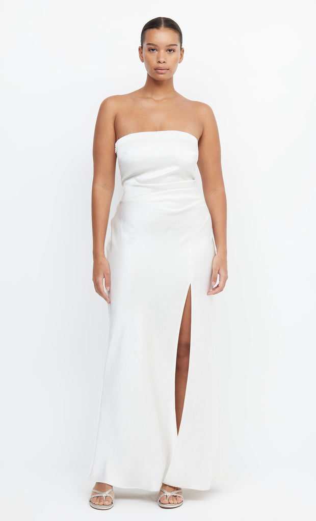 THE DREAMER STRAPLESS DRESS - IVORY