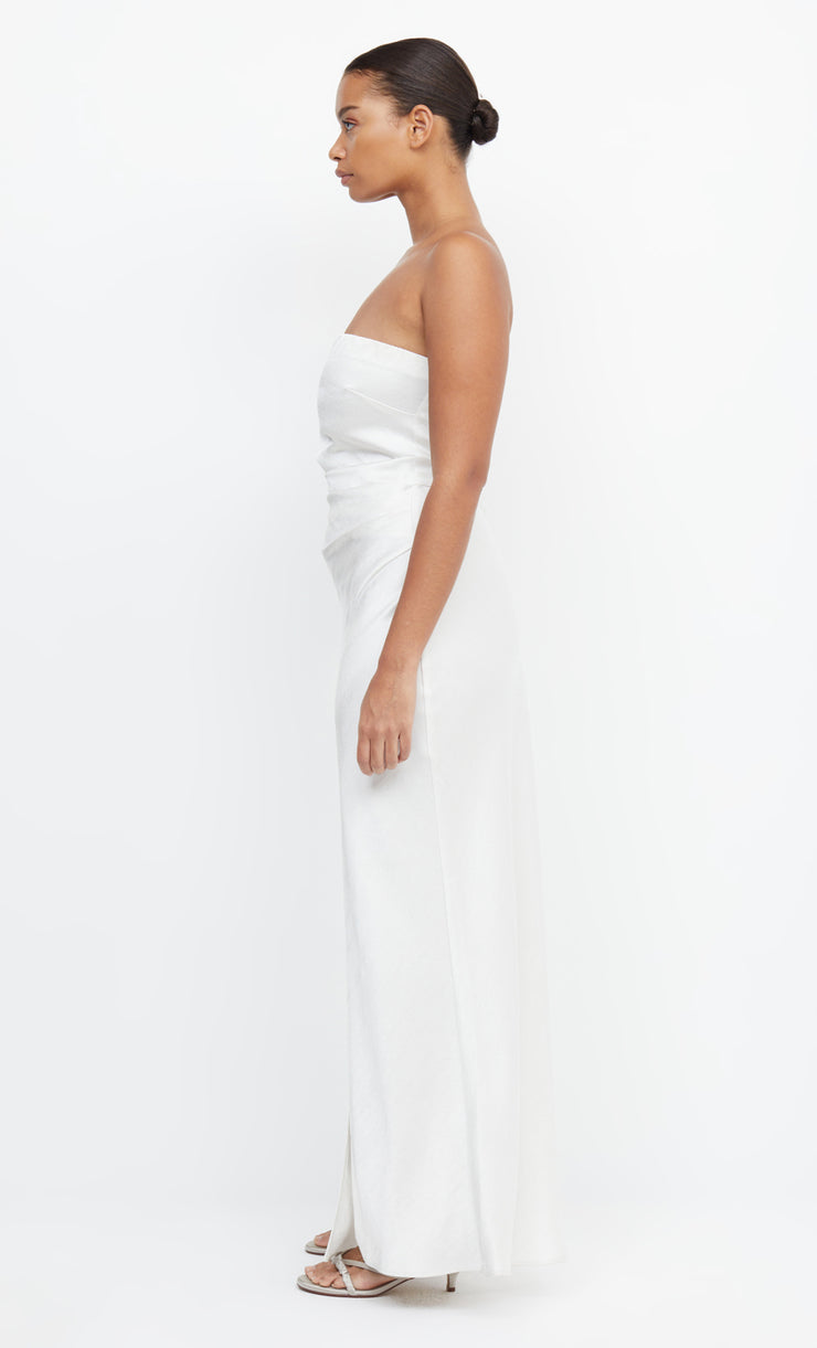 the dreamer strapless dress ivory