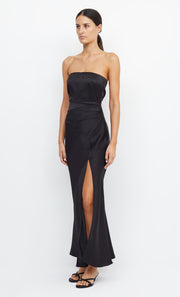 Dreamer Strapless Maxi Bridesmaid Formal Dress in Black by Bec + Bridge