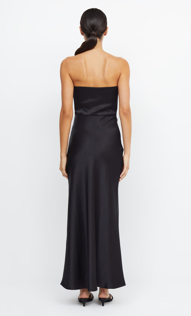 Dreamer Strapless Maxi Bridesmaid Formal Dress in Black by Bec + Bridge