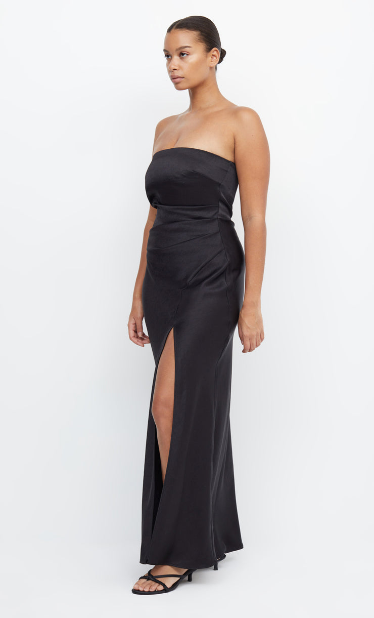 Dreamer Strapless Maxi Bridesmaid Formal Dress in Black by Bec + Bridge
