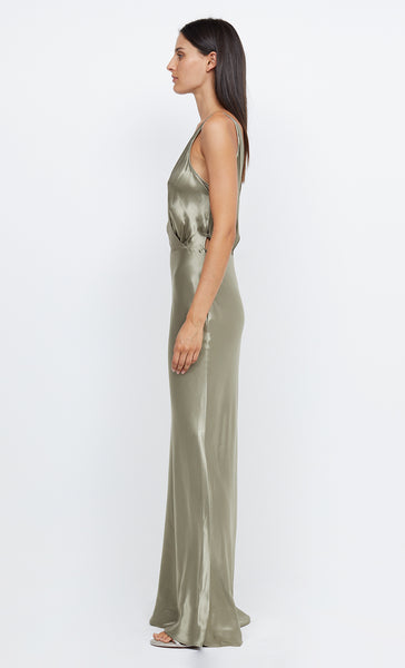 TI AMO V MAXI DRESS SAGE
